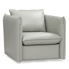 Tamworth Modern Grey Leather Swivel Chair