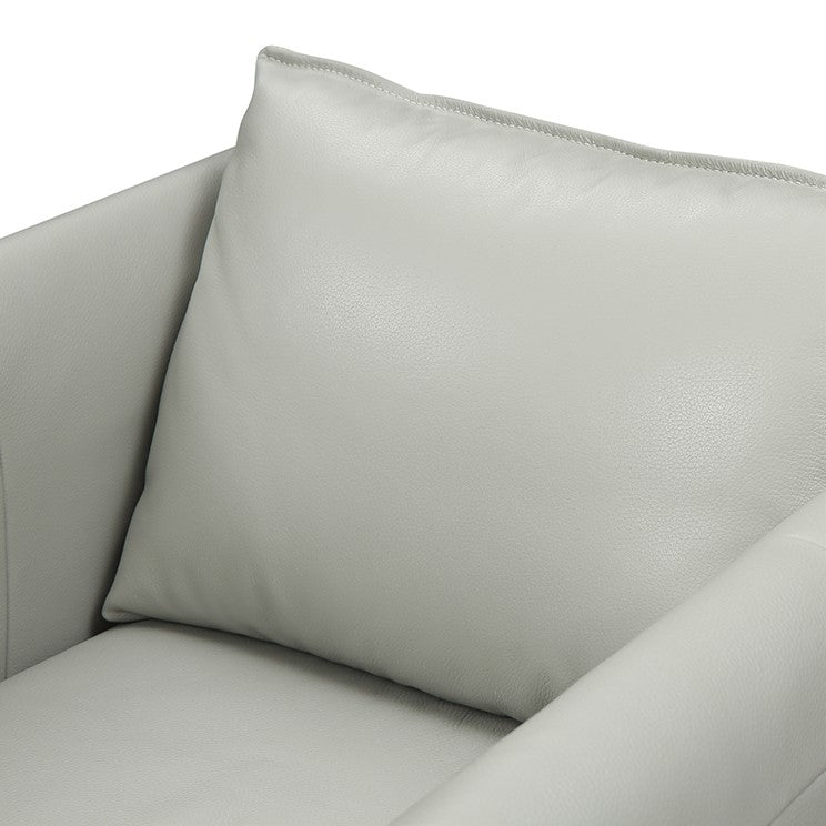 Tamworth Modern Grey Leather Swivel Chair