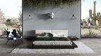 Tokyo - Contemporary Black and White Platform Bed - Contemporary Black and White Platform Bed