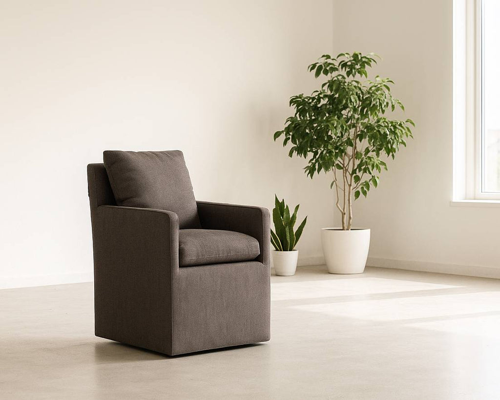 Newcastle - Modern Grey Fabric Dining Chair