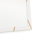 Nixa - Modern White & Gold Mirror - Modern White & Gold Mirror