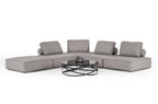 Nolden - Modern Modular Grey Fabric Armless Seat