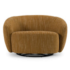 Norris - Modern Mustard Fabric Swivel Accent Chair