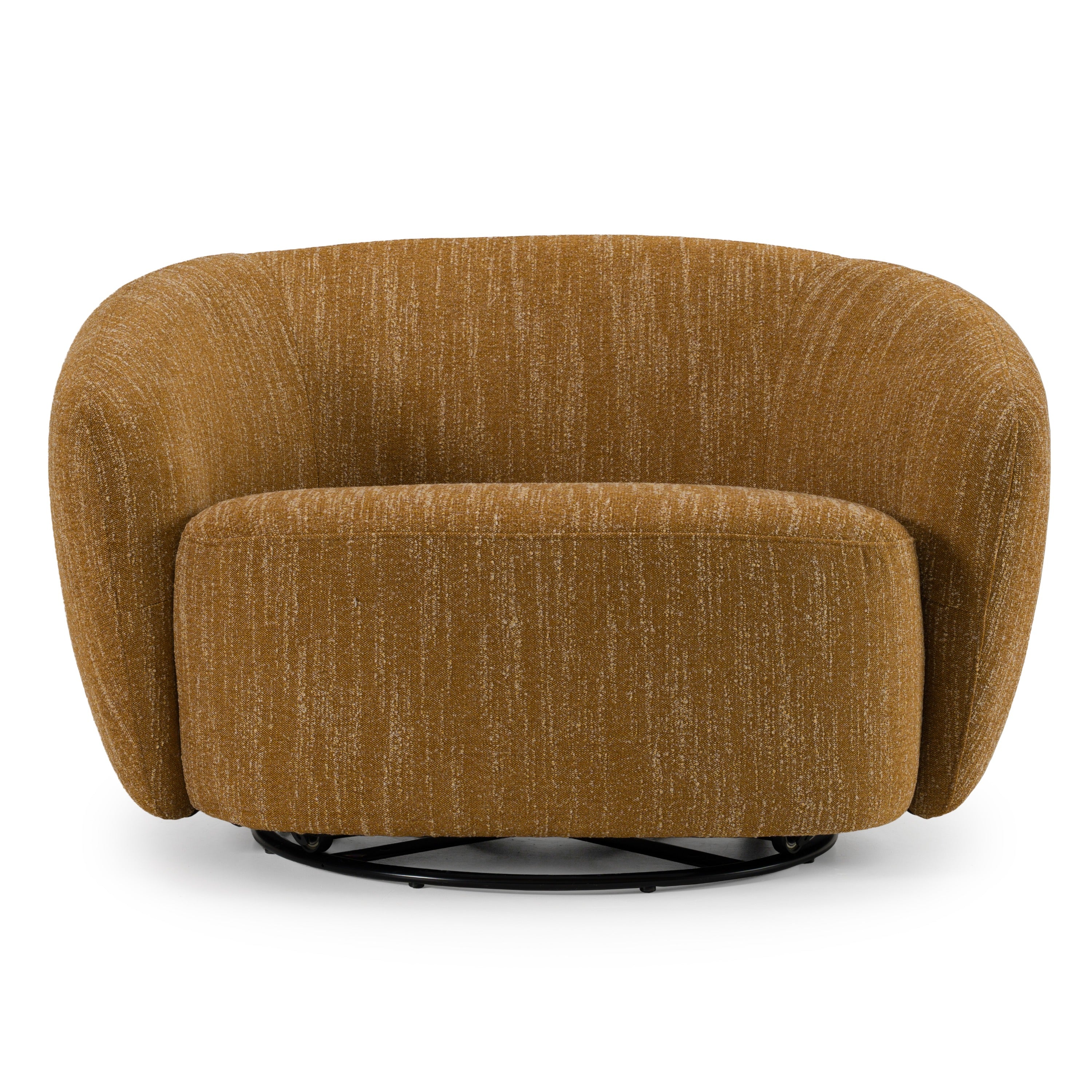Norris - Modern Mustard Fabric Swivel Accent Chair