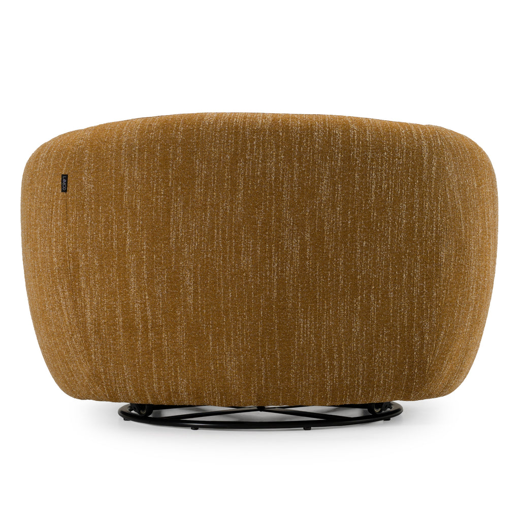 Norris - Modern Mustard Fabric Swivel Accent Chair