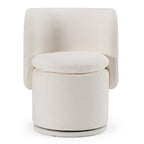 Divani Casa Norris - Modern Fabric Swivel Dining Chair