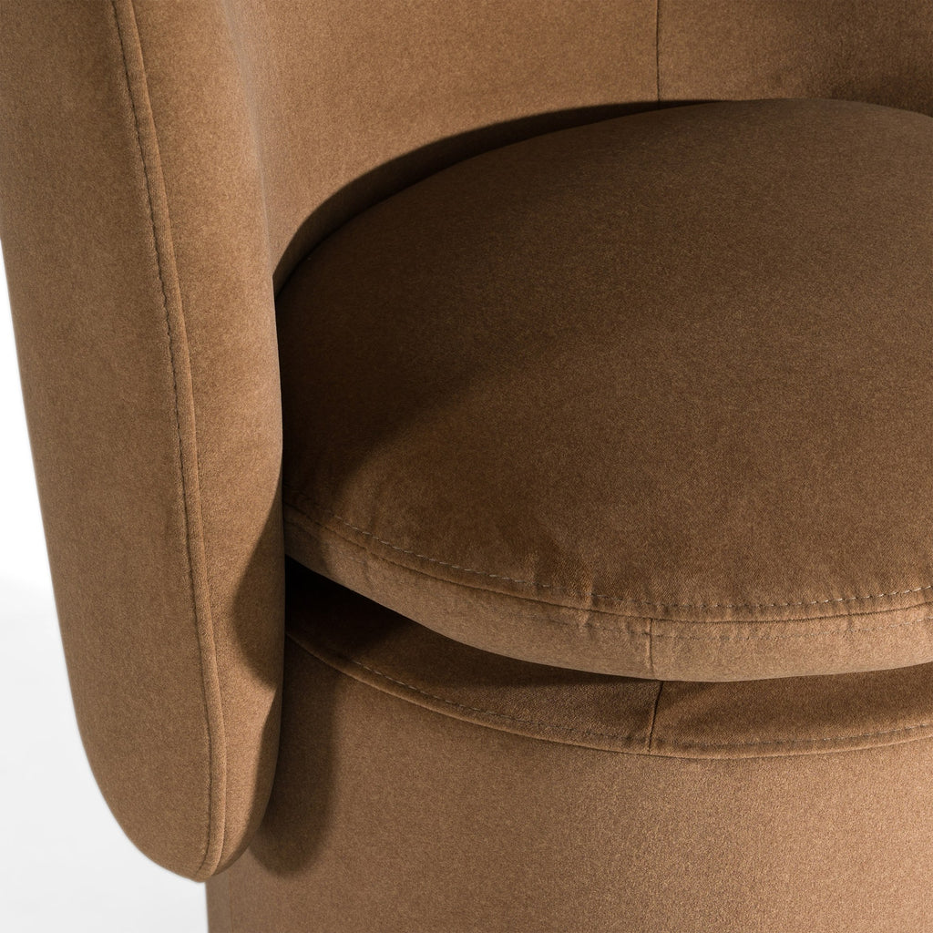 Divani Casa Norris - Modern Fabric Swivel Dining Chair