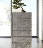 Asus - Italian Modern Elm Grey Chest