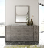 Byrne + Asus - Modern Grey Fabric + Elm Grey 4-Piece Bedroom Set - Modern Grey Fabric + Elm Grey 4 - Piece Bedroom Set