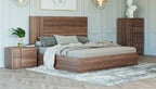 Asus - Italian Modern Walnut Bed - Italian Modern Walnut Bed