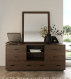 Fantasia - Dark Walnut Dark Grey 4-Piece Bedroom Set - Dark Walnut Dark Grey 4 - Piece Bedroom Set