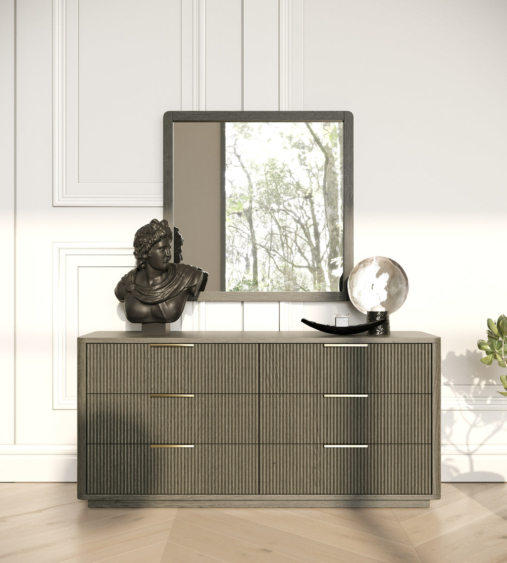 Eastern King Santa Barbara + Santa Monica - Modern Grey Fabric + Grey Wash Bedroom Set - Modern Grey Fabric + Grey Wash Bedroom Set
