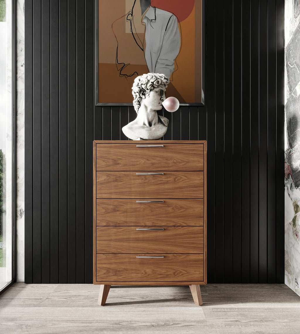 Soria Mid-Century Walnut Chest