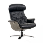 Nowak Modern Black Lounge Chair & Ottoman Set