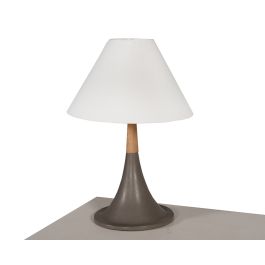 Nunez Modern Concrete & Oak Table Lamp