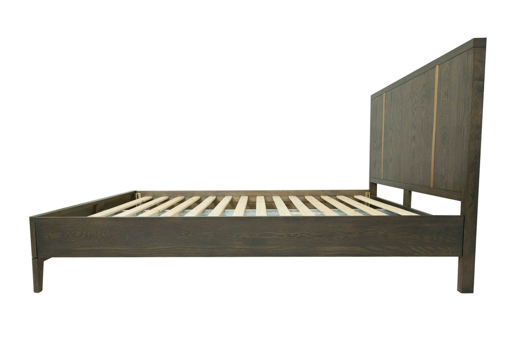 Oakley - Mid-Century Eastern King Size Dark Brown Bed - Mid - Century Eastern King Size Dark Brown Bed