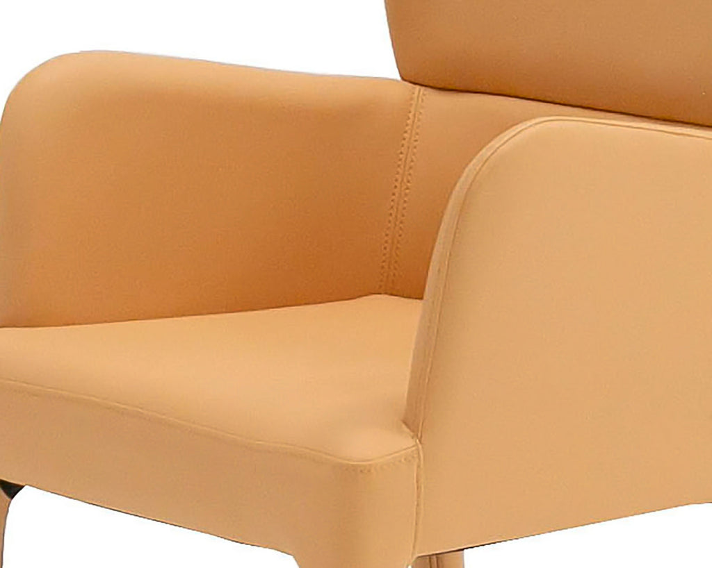 Ogden - Modern Peach & Rosegold Dining Armchair