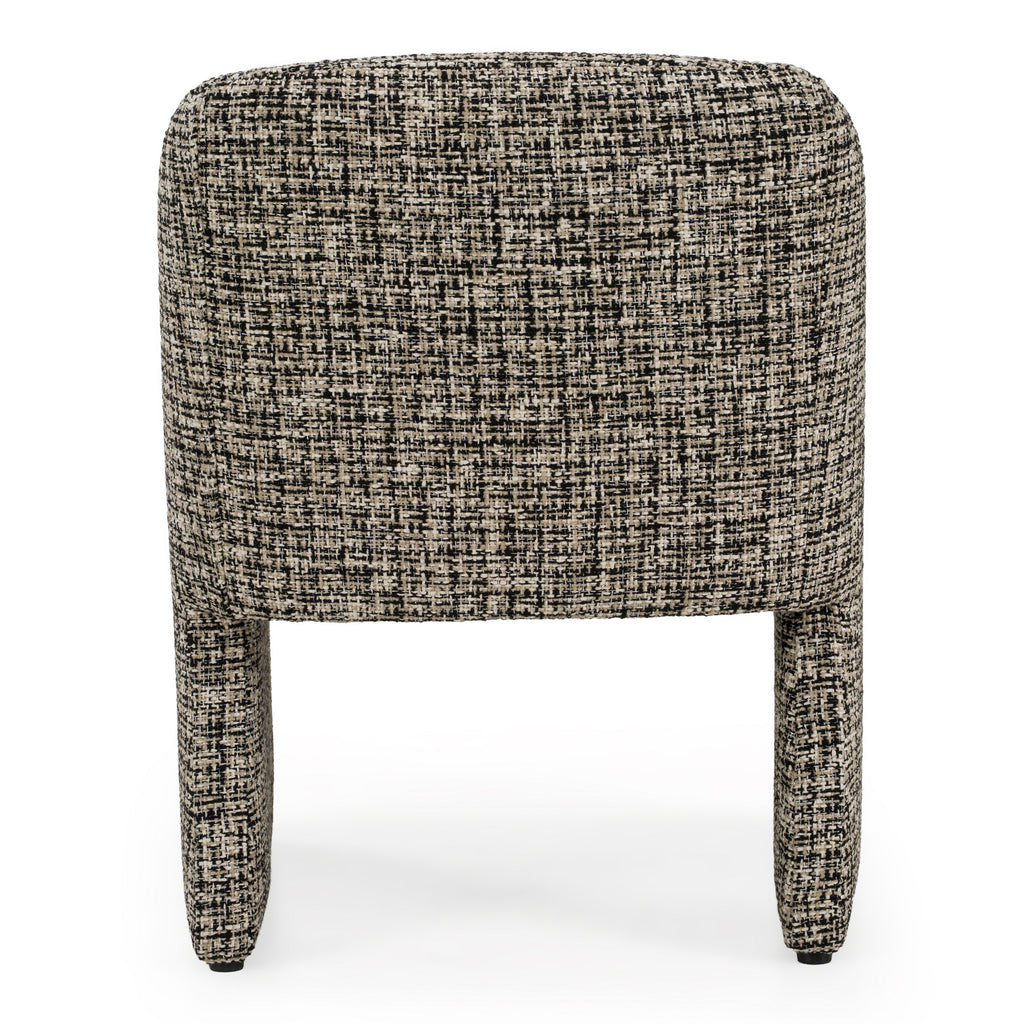 Oldford - Modern Beige + Black Fabric Dining Chair