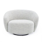 Omaha - Modern Swivel Off White Fabric Chair