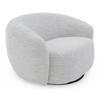 Omaha - Modern Swivel Off White Fabric Chair