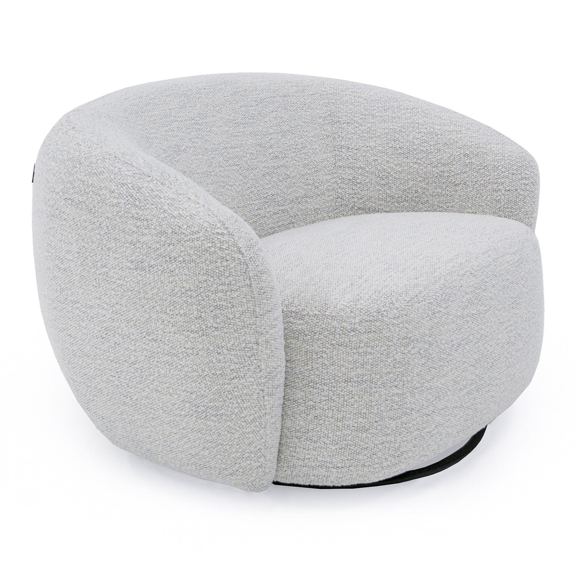 Omaha - Modern Swivel Off White Fabric Chair