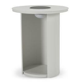Onza - Outdoor White End Table with Solar Light