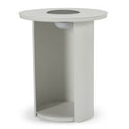 Onza - Outdoor White End Table with Solar Light