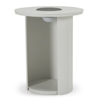 Onza - Outdoor White End Table with Solar Light
