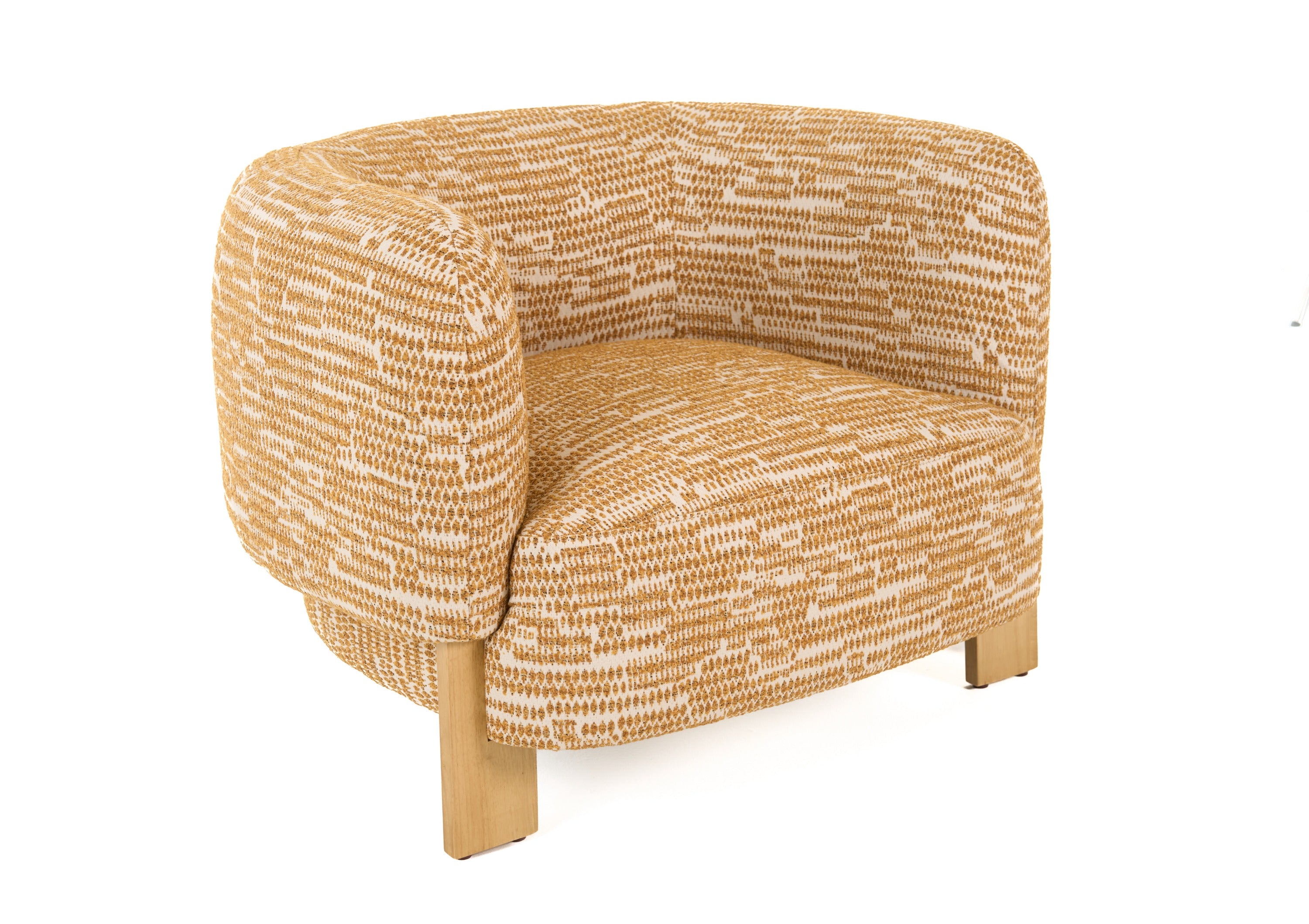 Divani Casa Optima - Mid-Century Modern Orange Fabric Accent Chair