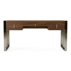 Orcutt - Modern Walnut & Stainless Steel Desk