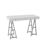 Ostrow - White + Stainless Steel Desk