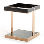 Padua Modern Small Champagne & Rosegold End Table