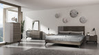 Eastern King Palermo Italian Modern Faux Concrete & Grey Bed