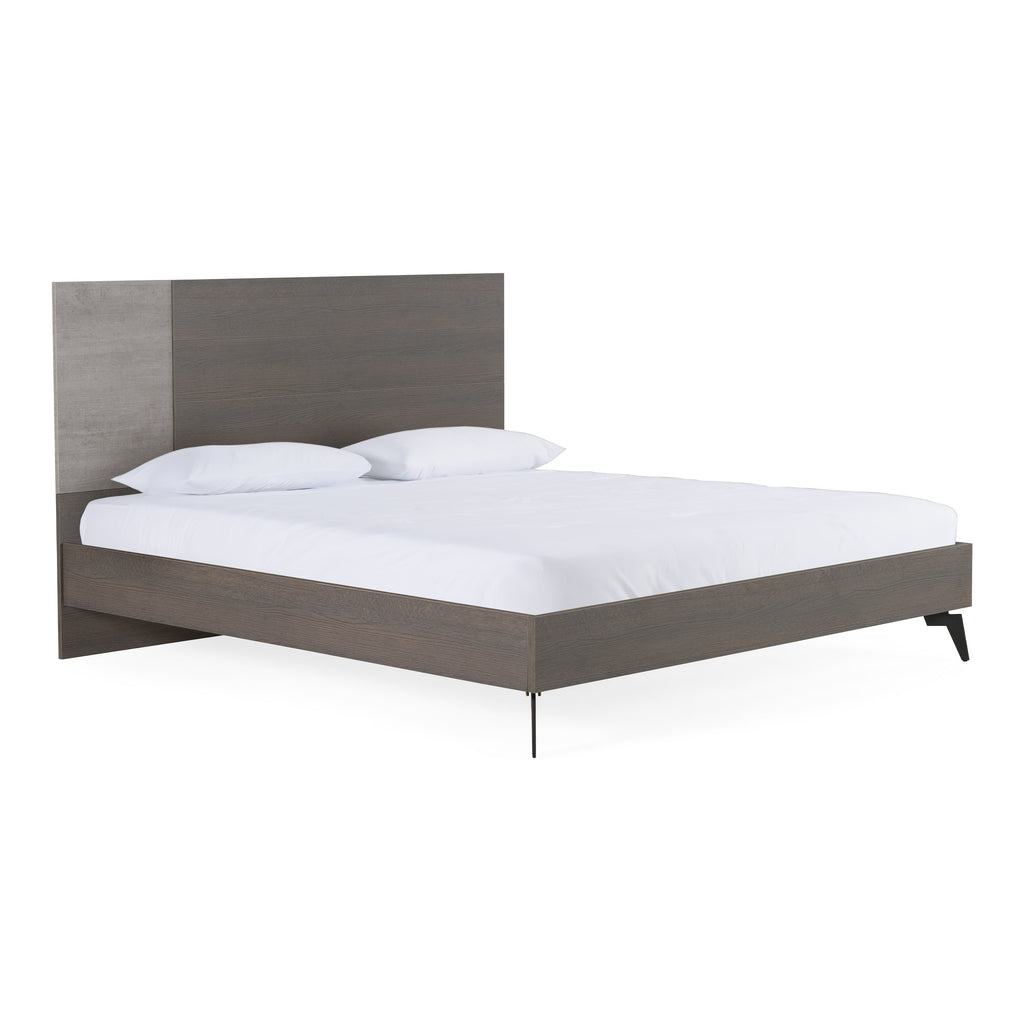 Eastern King Palermo Italian Modern Faux Concrete & Grey Bed