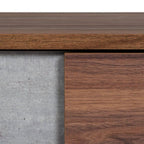 Palermo - Modern Italian Faux Concrete & Walnut Nightstand