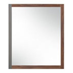 Palermo - Italian Modern Faux Concrete & Walnut Mirror