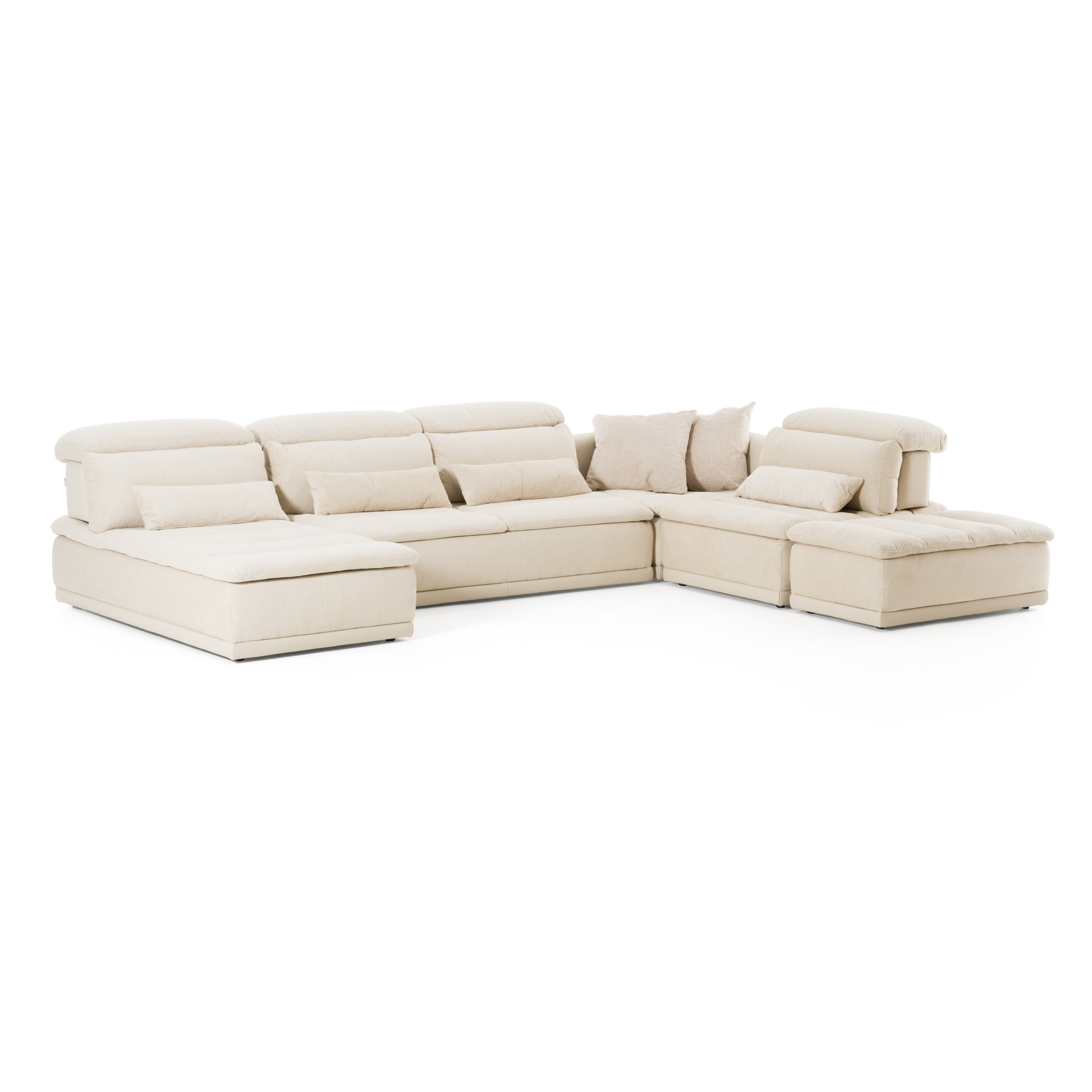 David Ferrari Panorama - Italian Modern Beige Fabric Modular Sectional Sofa - FREE White Glove Delivery offered in LA by Classic2Modern company