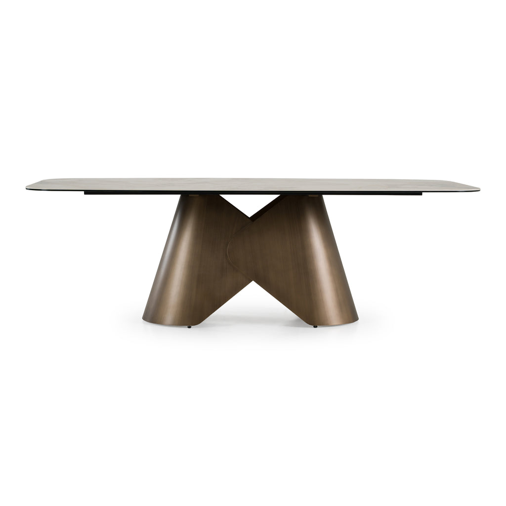 Paulsen - Modern Ceramic + Brass Dining Table
