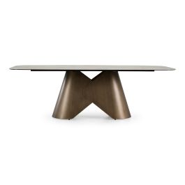 Paulsen - Modern Ceramic + Brass Dining Table