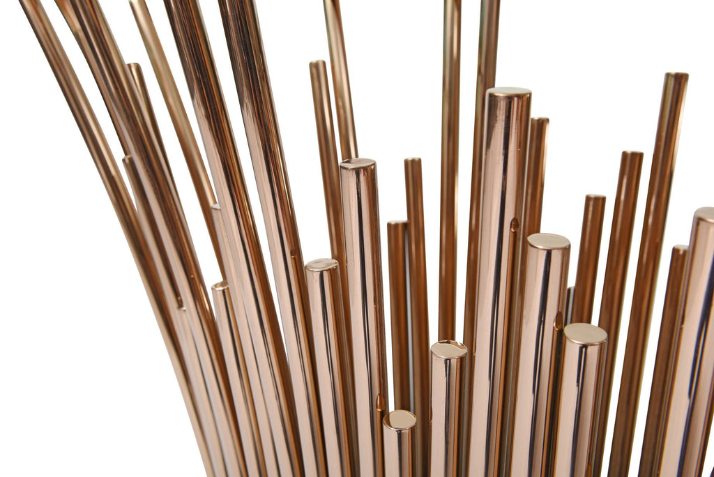 Paxton - Modern Glass + Rosegold Console Table