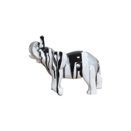 White Multi Colored Elephant Sculpture