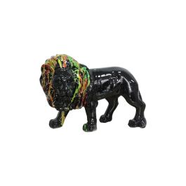 Black Lion Multi Colored Sculpture