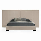 Penrose - Modern Beige Fabric Bed - Modern Beige Fabric Bed