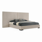 Penrose - Modern Beige Fabric Bed - Modern Beige Fabric Bed