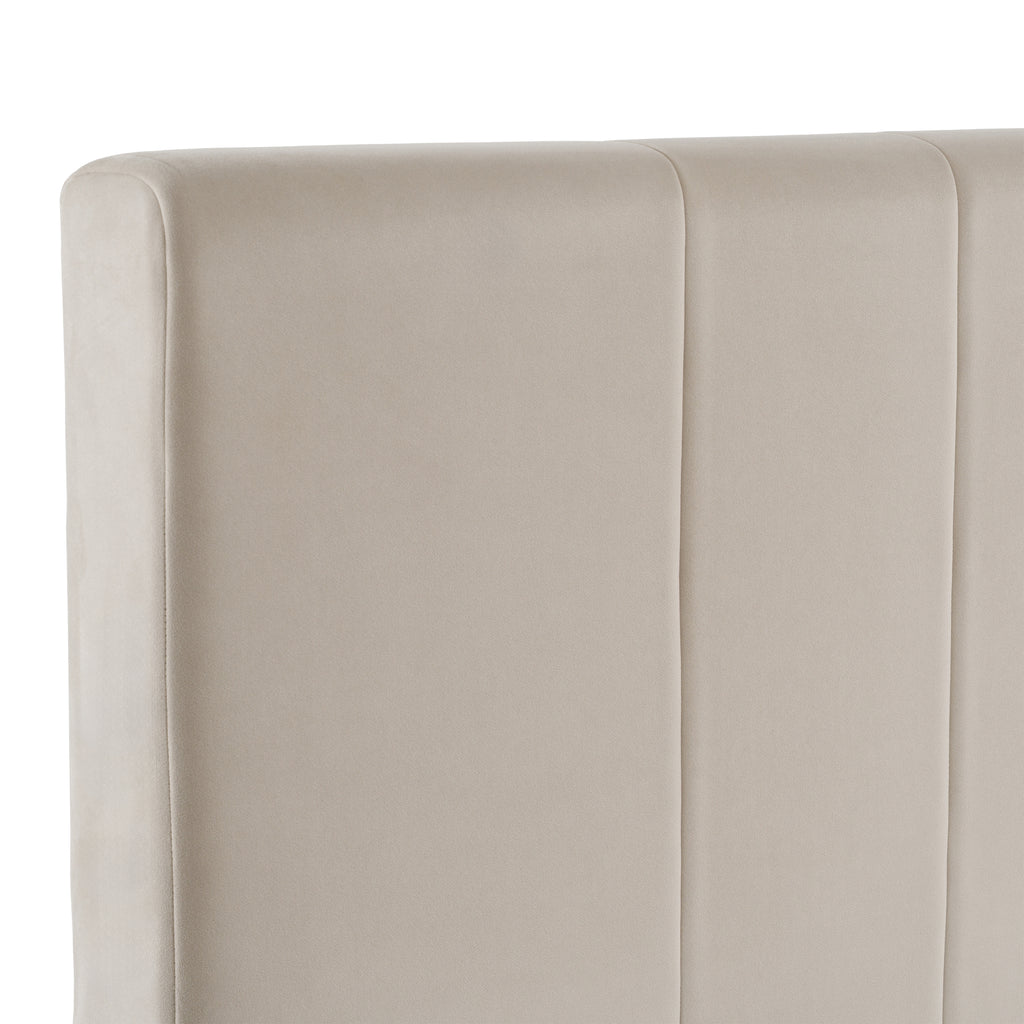 Penrose - Modern Beige Fabric Bed - Modern Beige Fabric Bed