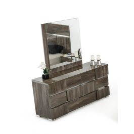 Picasso Italian Modern Grey Lacquer Mirror