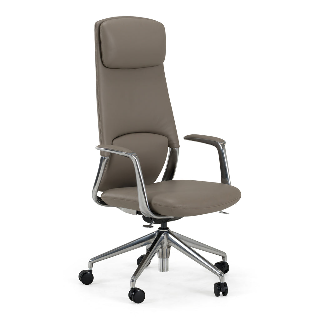 Pickard - Modern Grey Leather Executive Office Chair