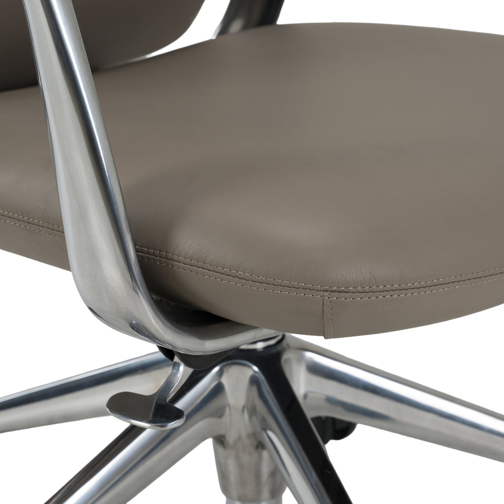 Pickard - Modern Grey Leather Executive Office Chair
