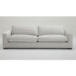 Poppy - Modern White Fabric Long Sofa