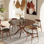 Prospect - Modern Round 59" Walnut Dining Table